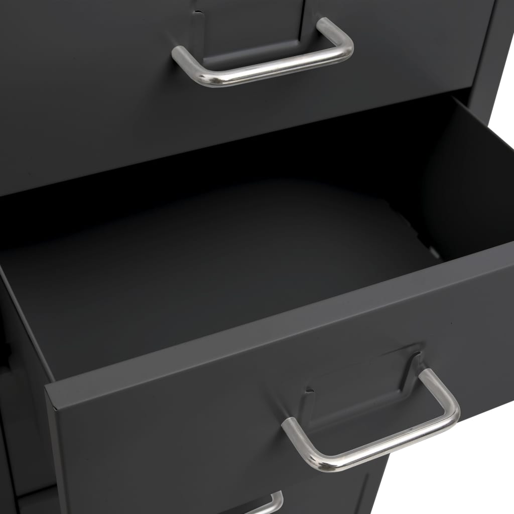 Classeur mobile Anthracite 28x41x109 cm Métal - XIOS
