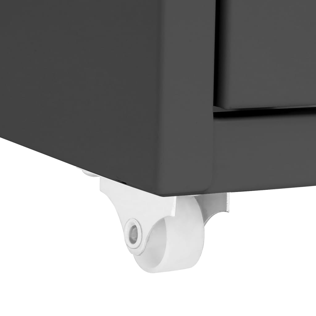 Classeur mobile Anthracite 28x41x109 cm Métal - XIOS