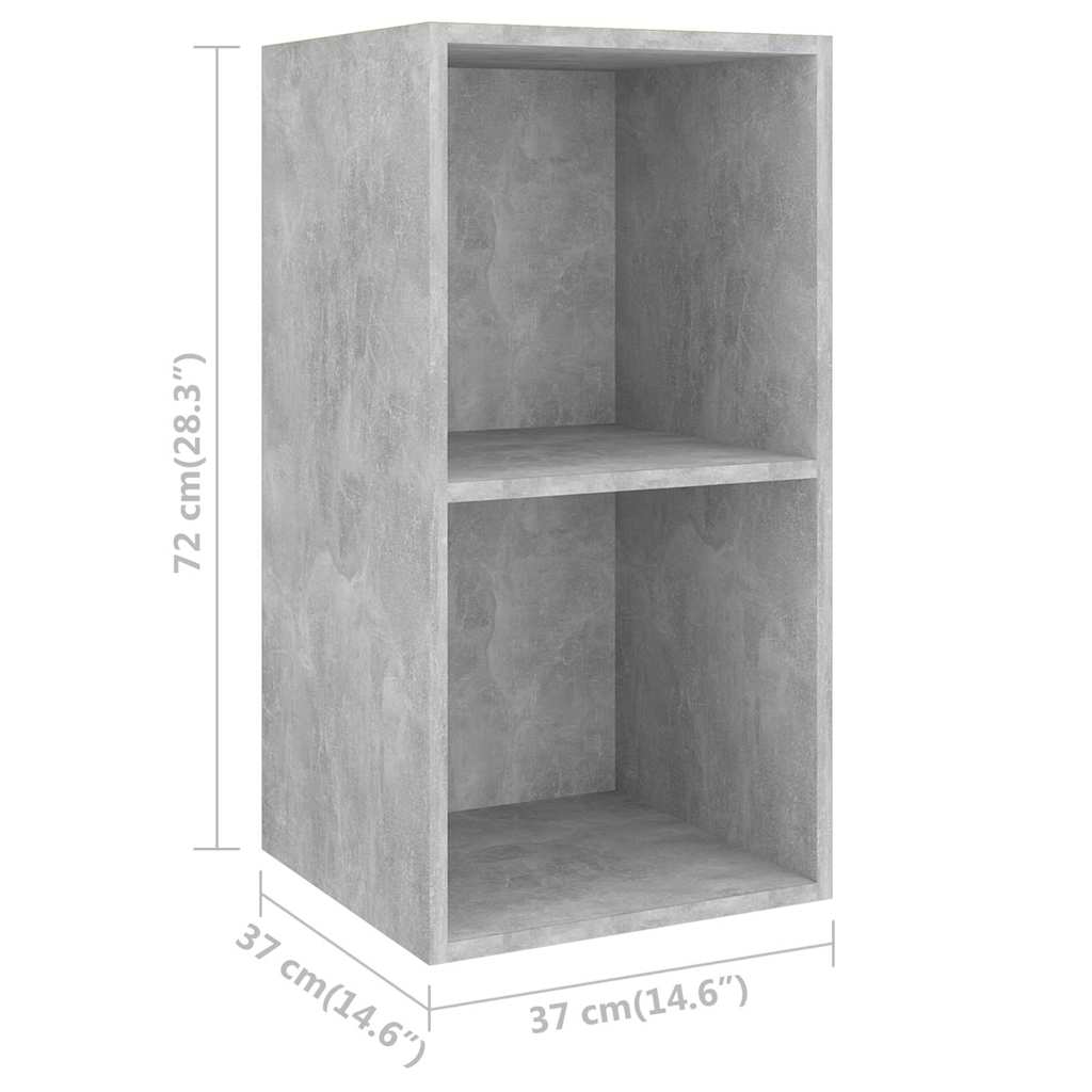 Ensemble de meubles TV 4 pcs Gris béton Bois d'ingénierie