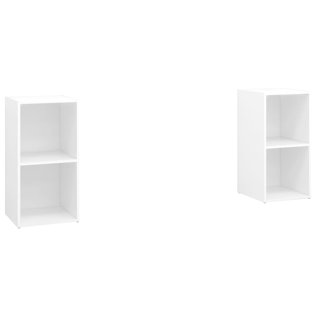 Meubles TV 2 pcs Blanc 72x35x36,5 cm Bois d'ingénierie - XIOS