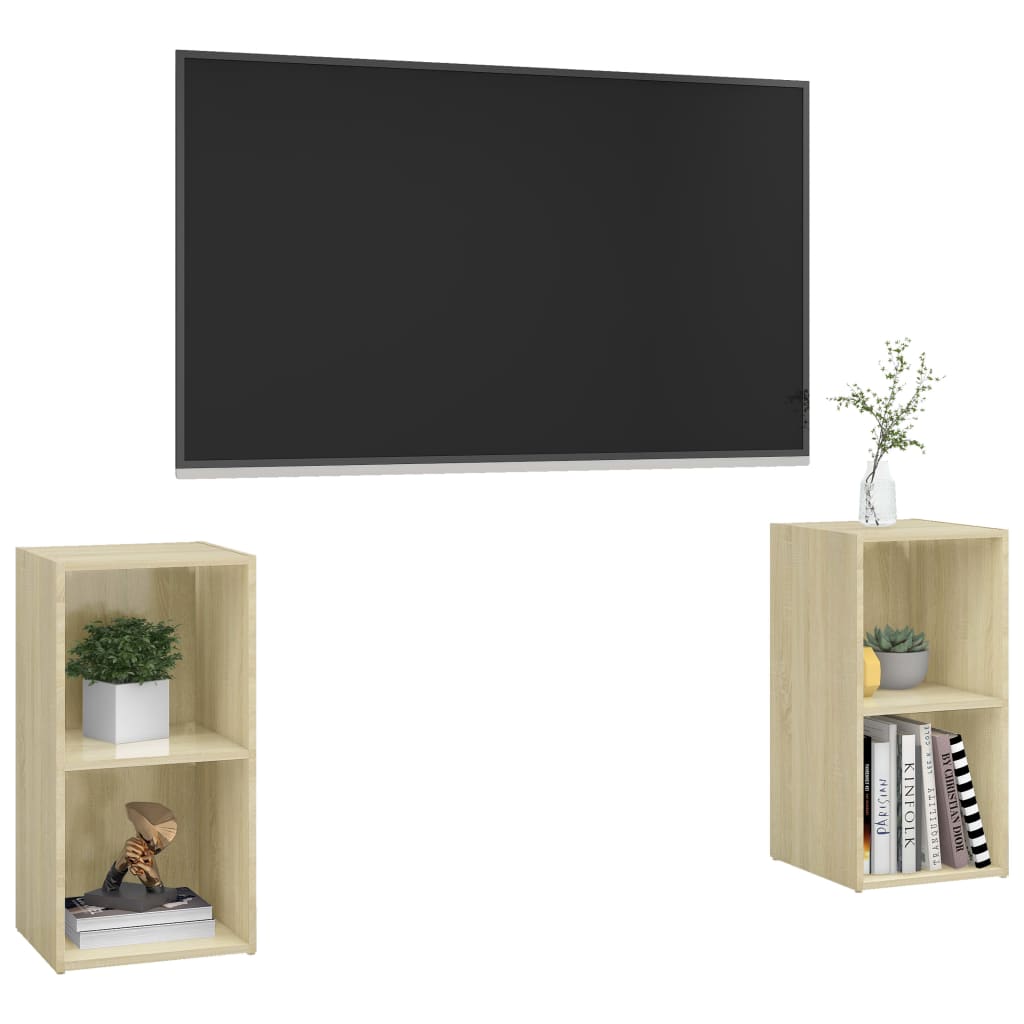 Meubles TV 2 pcs Chêne sonoma 72x35x36,5 cm Bois d'ingénierie - XIOS
