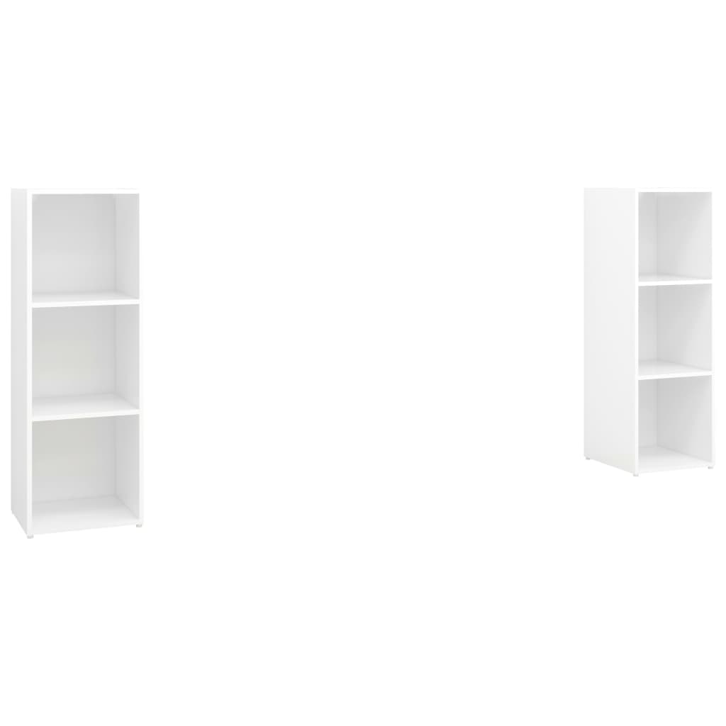 Meubles TV 2 pcs Blanc 107x35x37 cm Bois d'ingénierie - XIOS