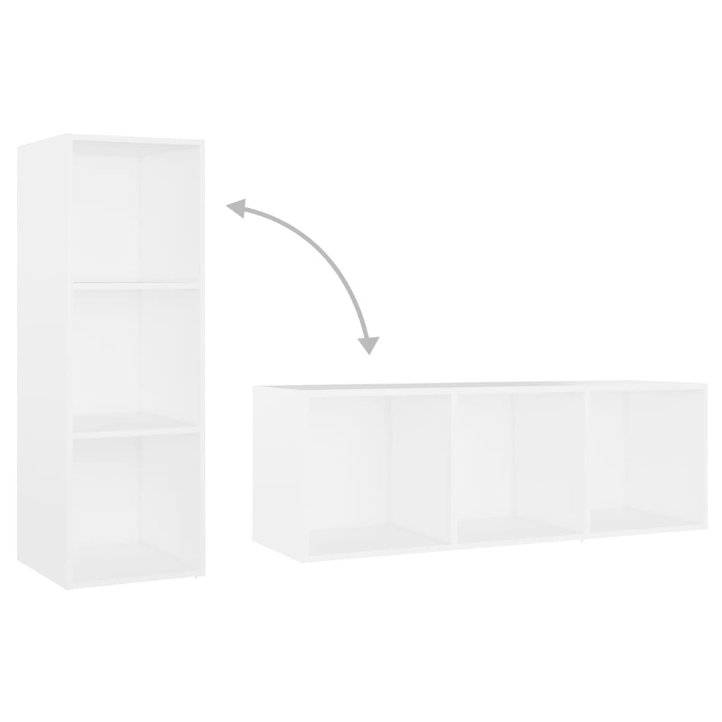 Meubles TV 2 pcs Blanc 107x35x37 cm Bois d'ingénierie - XIOS