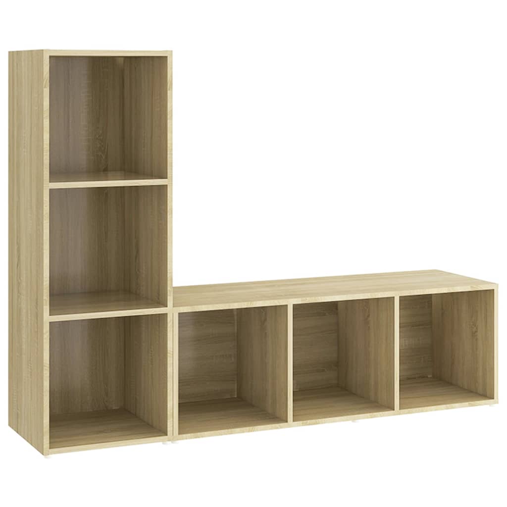 Meubles TV 2 pcs Chêne sonoma 107x35x37 cm Bois d'ingénierie - XIOS