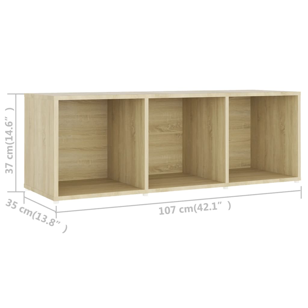 Meubles TV 2 pcs Chêne sonoma 107x35x37 cm Bois d'ingénierie - XIOS