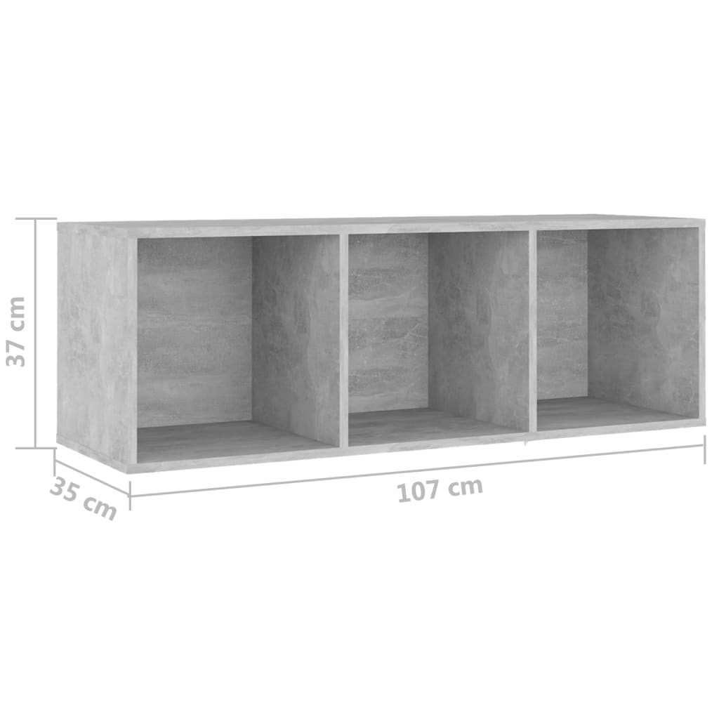 Meubles TV 2 pcs Gris béton 107x35x37 cm Bois d'ingénierie - XIOS