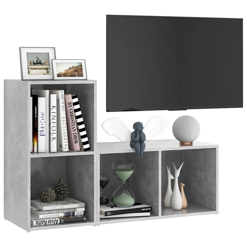Meubles TV 2 pcs Gris béton 72x35x36,5 cm Bois d'ingénierie - XIOS