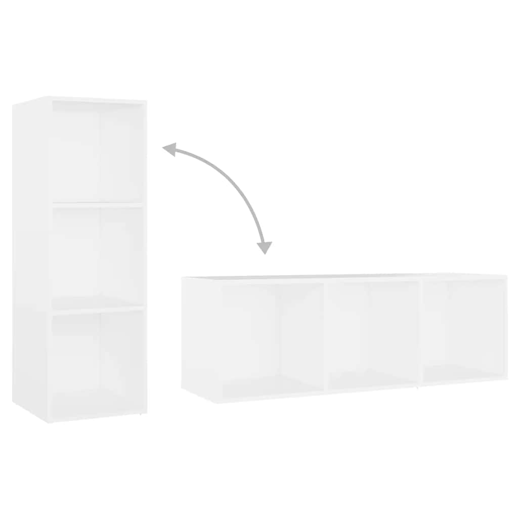 Meubles TV 3 pcs Blanc 107x35x37 cm Bois d'ingénierie - XIOS