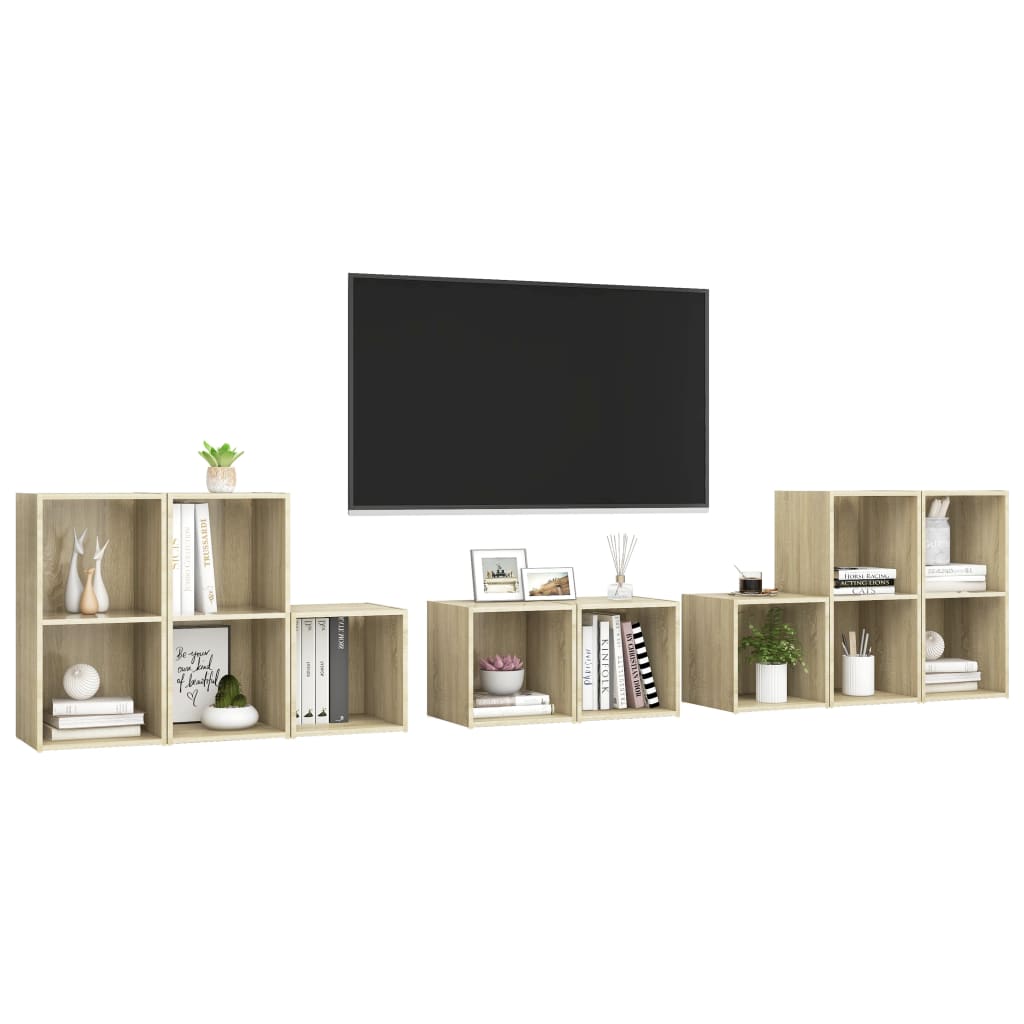 Ensemble de meubles TV 8 pcs Chêne sonoma Bois d'ingénierie - XIOS