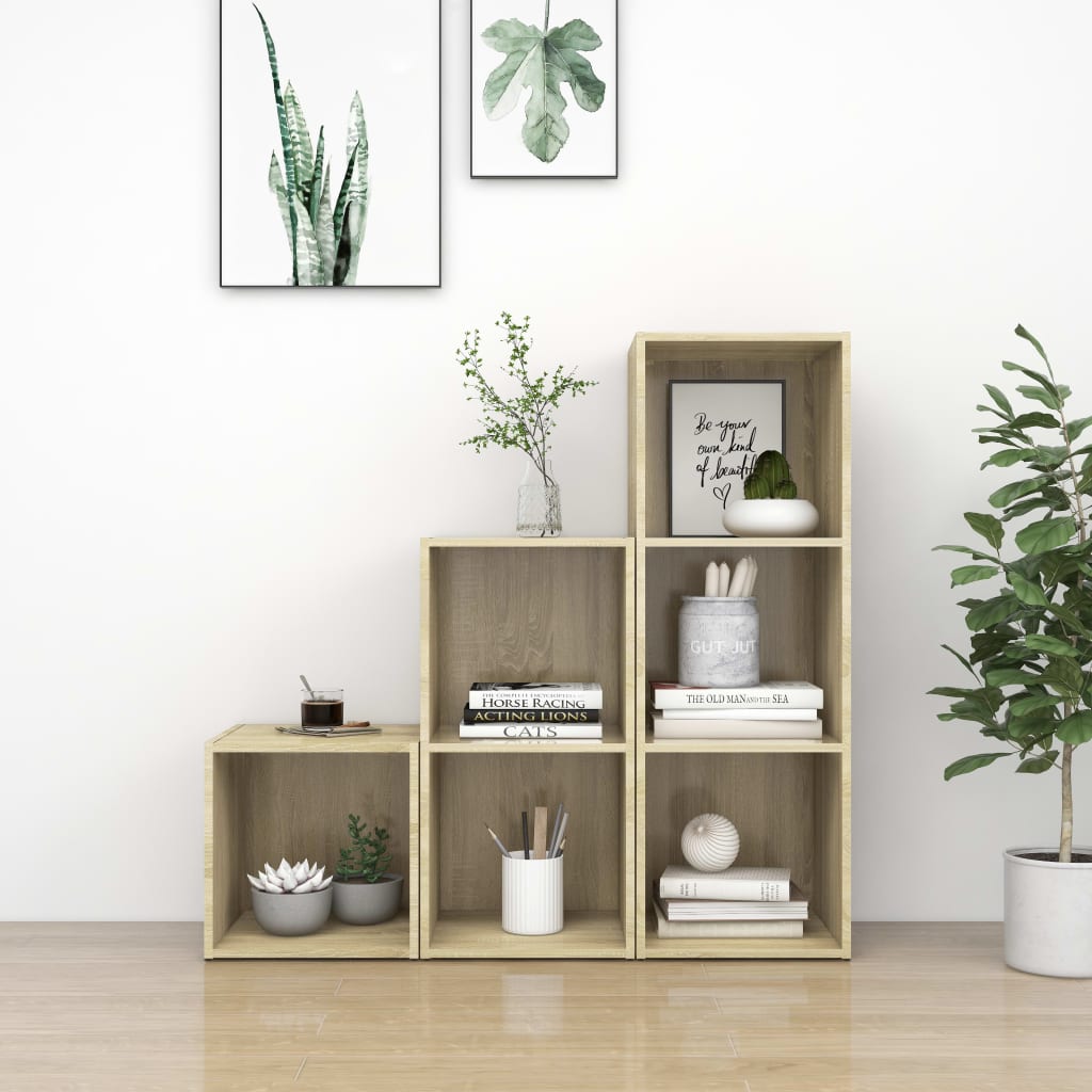 Ensemble de meubles TV 3 pcs Chêne sonoma Bois d'ingénierie - XIOS