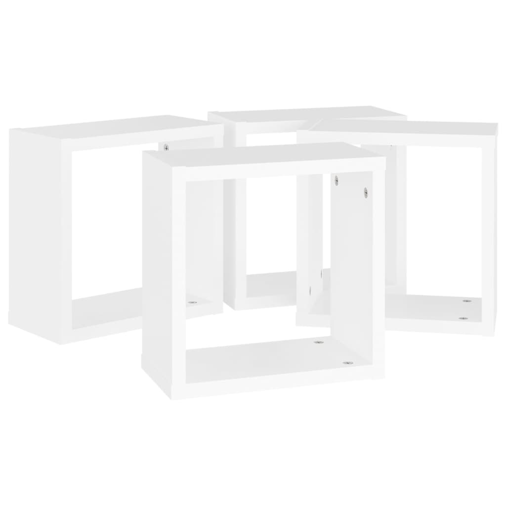 Étagères cube murales 4 pcs blanc 30x15x30 cm - XIOS
