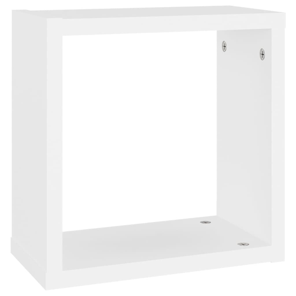 Étagères cube murales 4 pcs blanc 30x15x30 cm - XIOS