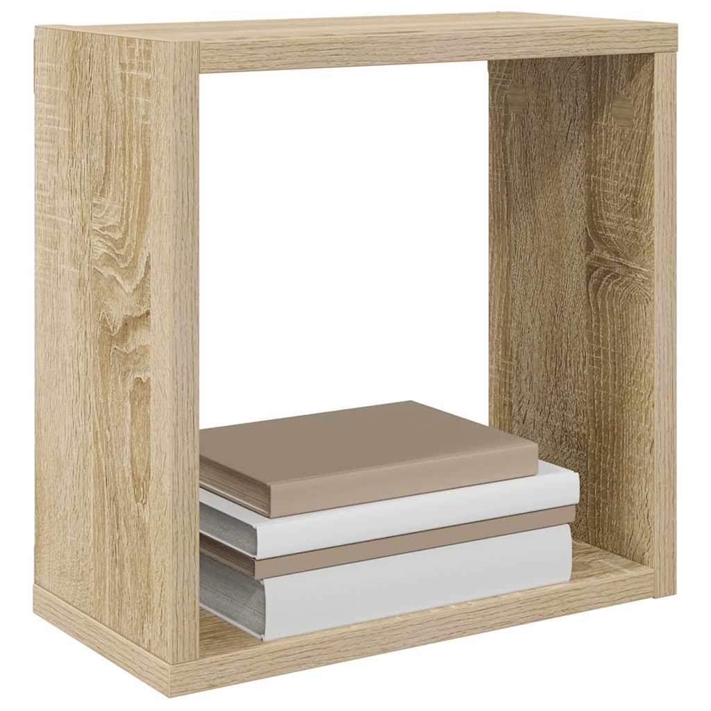 Étagères cube murales 6 pcs Chêne sonoma 30x15x30 cm - XIOS