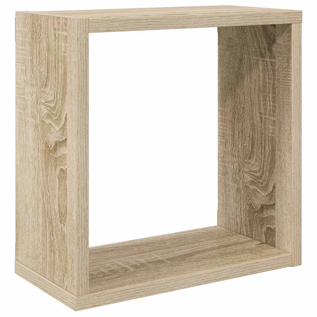 Étagères cube murales 6 pcs Chêne sonoma 30x15x30 cm - XIOS