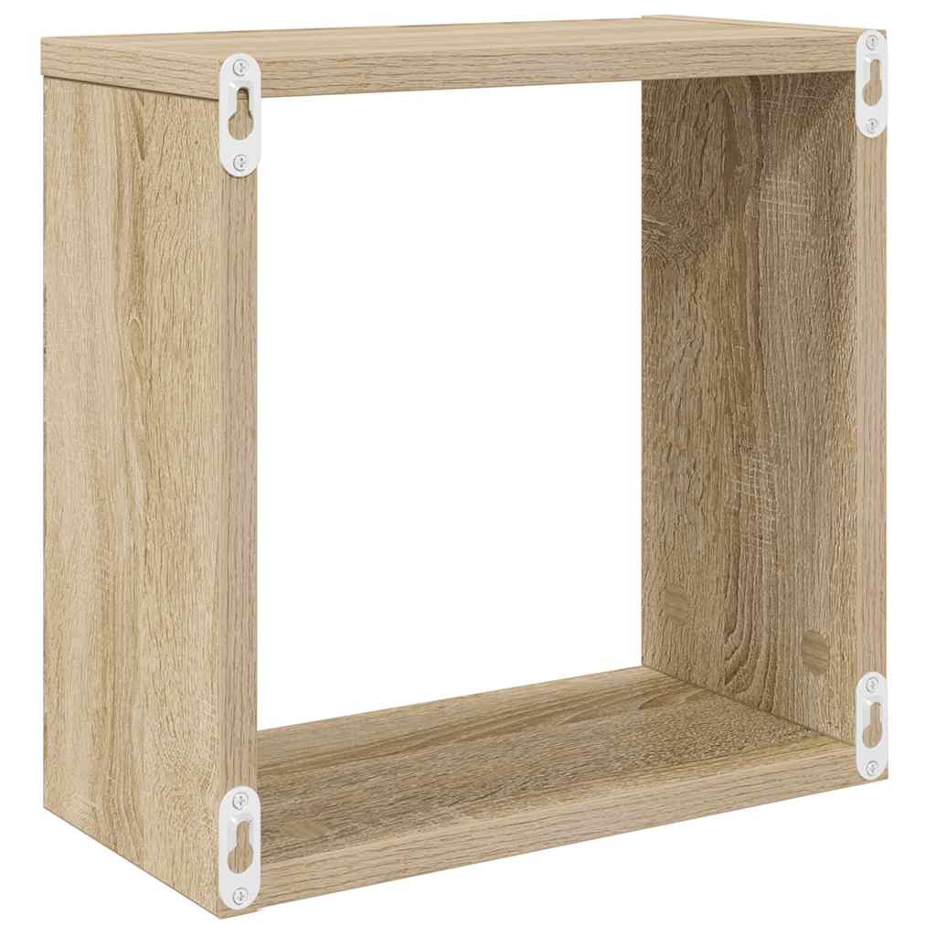 Étagères cube murales 6 pcs Chêne sonoma 30x15x30 cm - XIOS