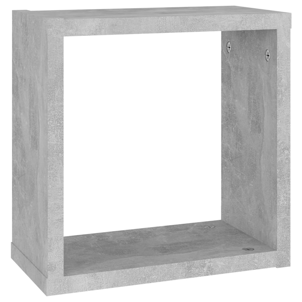 Étagères cube murales 4 pcs Gris béton 30x15x30 cm - XIOS