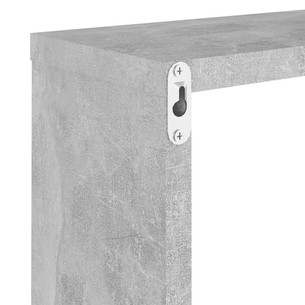 Étagères cube murales 4 pcs Gris béton 30x15x30 cm - XIOS