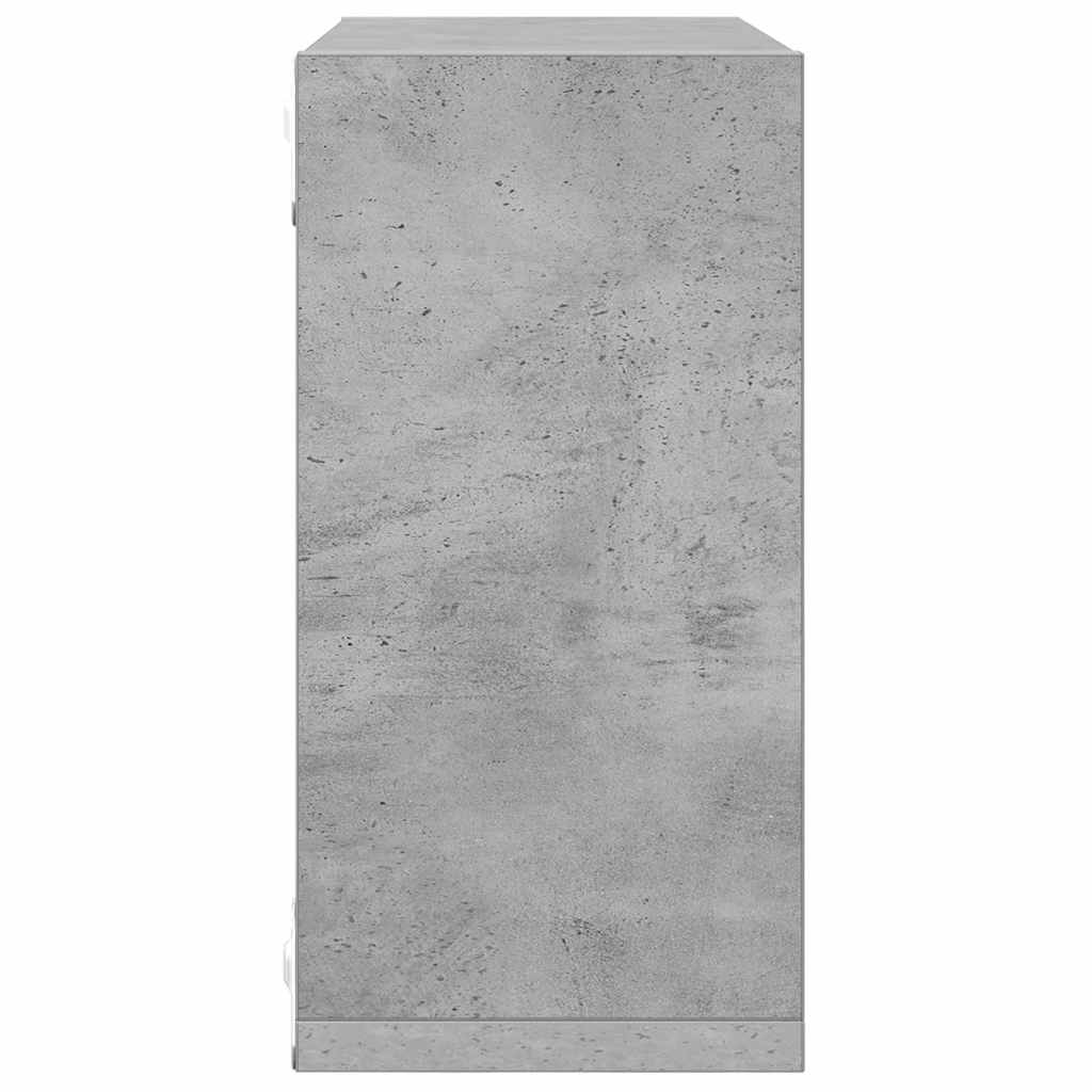 Étagères cube murales 6 pcs Gris béton 30x15x30 cm - XIOS