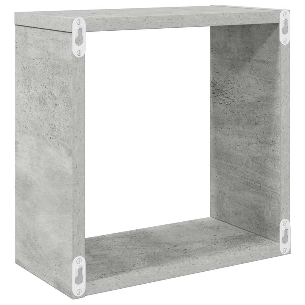 Étagères cube murales 6 pcs Gris béton 30x15x30 cm - XIOS