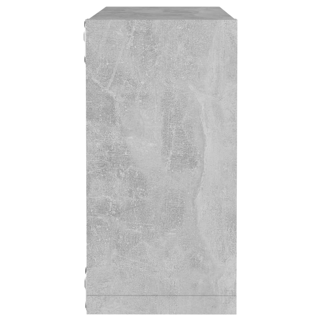 Étagères cube murales 6 pcs Gris béton 30x15x30 cm - XIOS