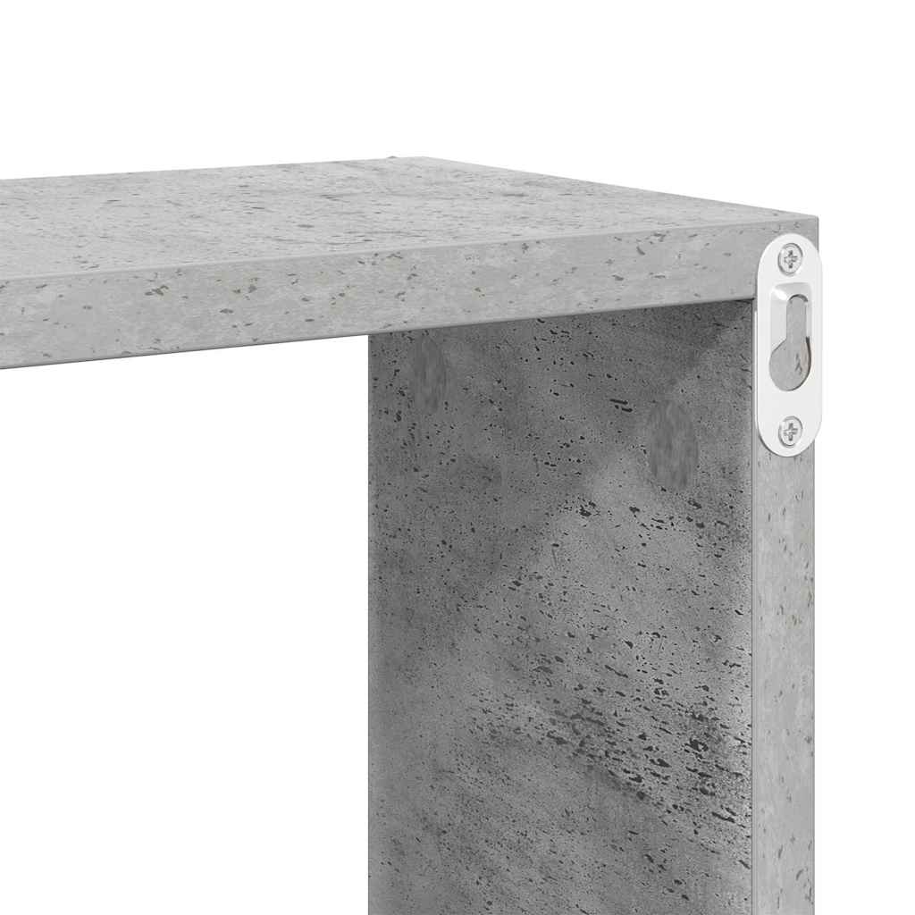 Étagères cube murales 6 pcs Gris béton 30x15x30 cm - XIOS