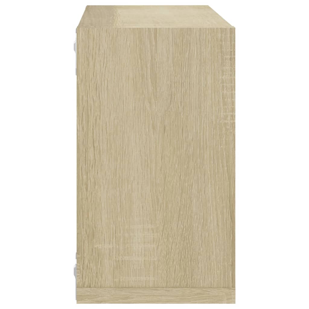 Étagères cube murales 4 pcs Chêne sonoma 26x15x26 cm - XIOS