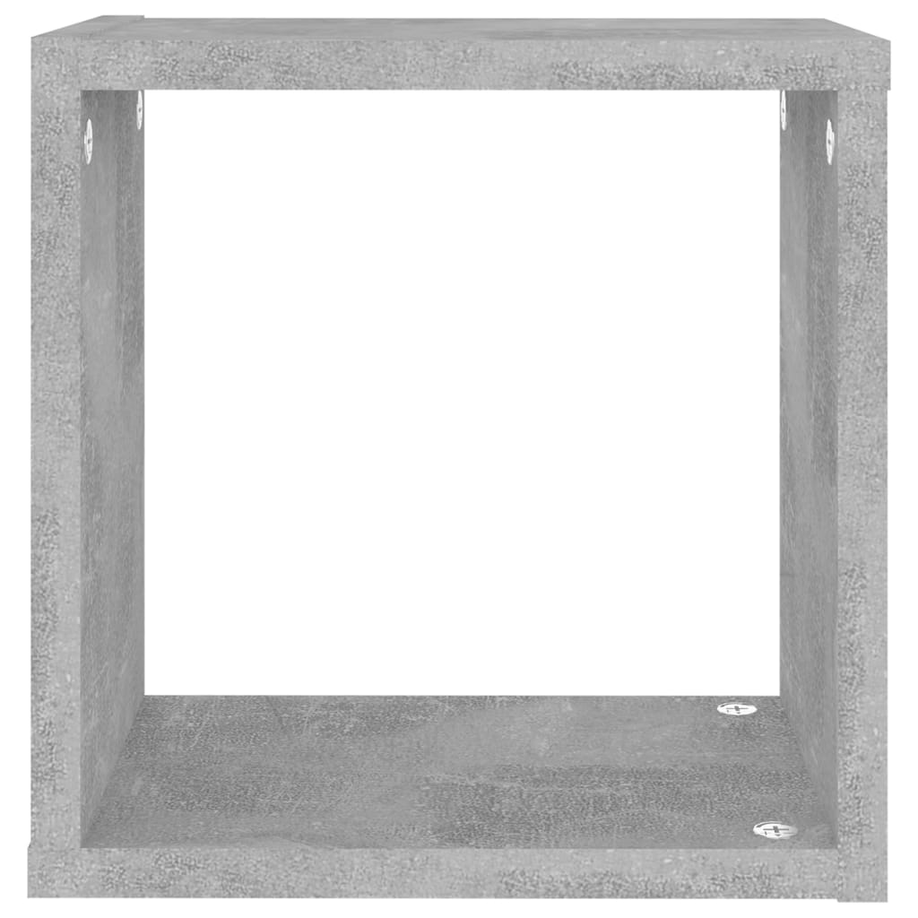 Étagères cube murales 2 pcs Gris béton 26x15x26 cm - XIOS
