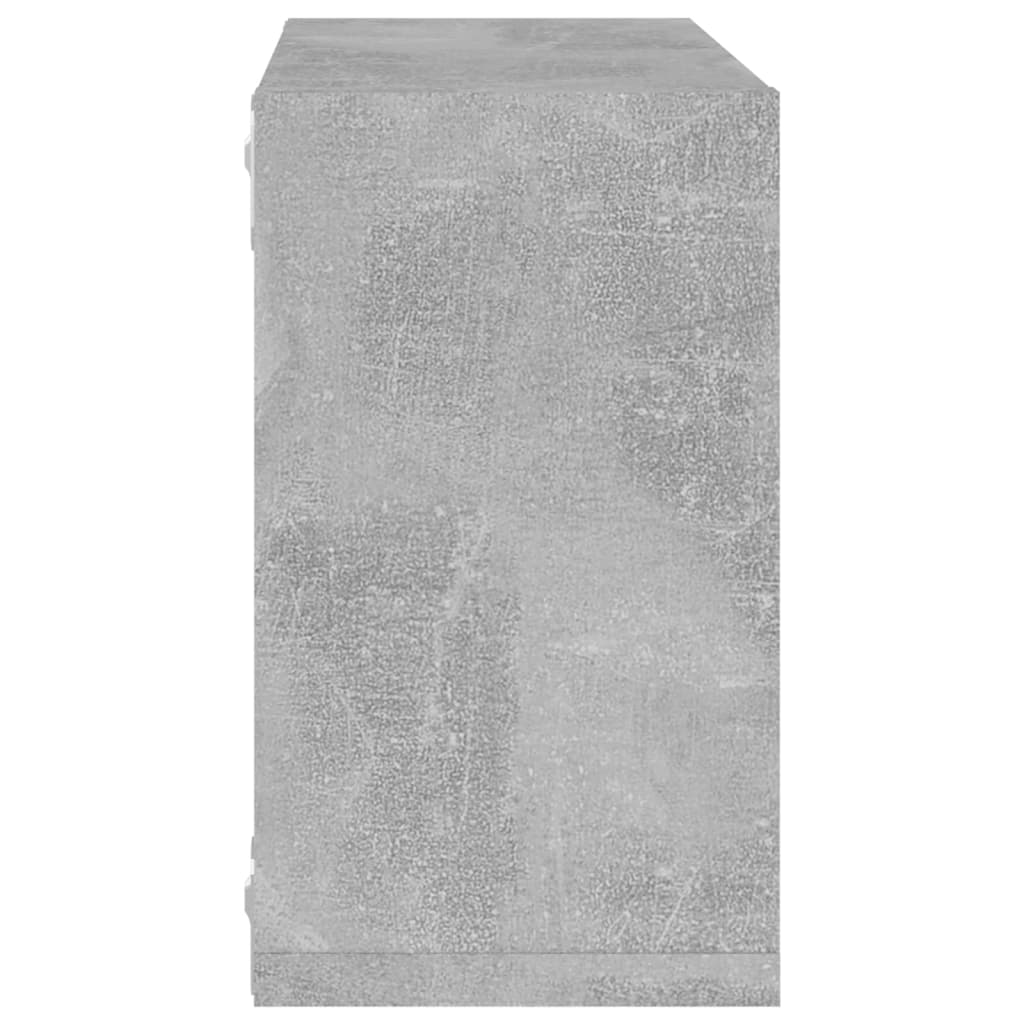 Étagères cube murales 2 pcs Gris béton 26x15x26 cm - XIOS