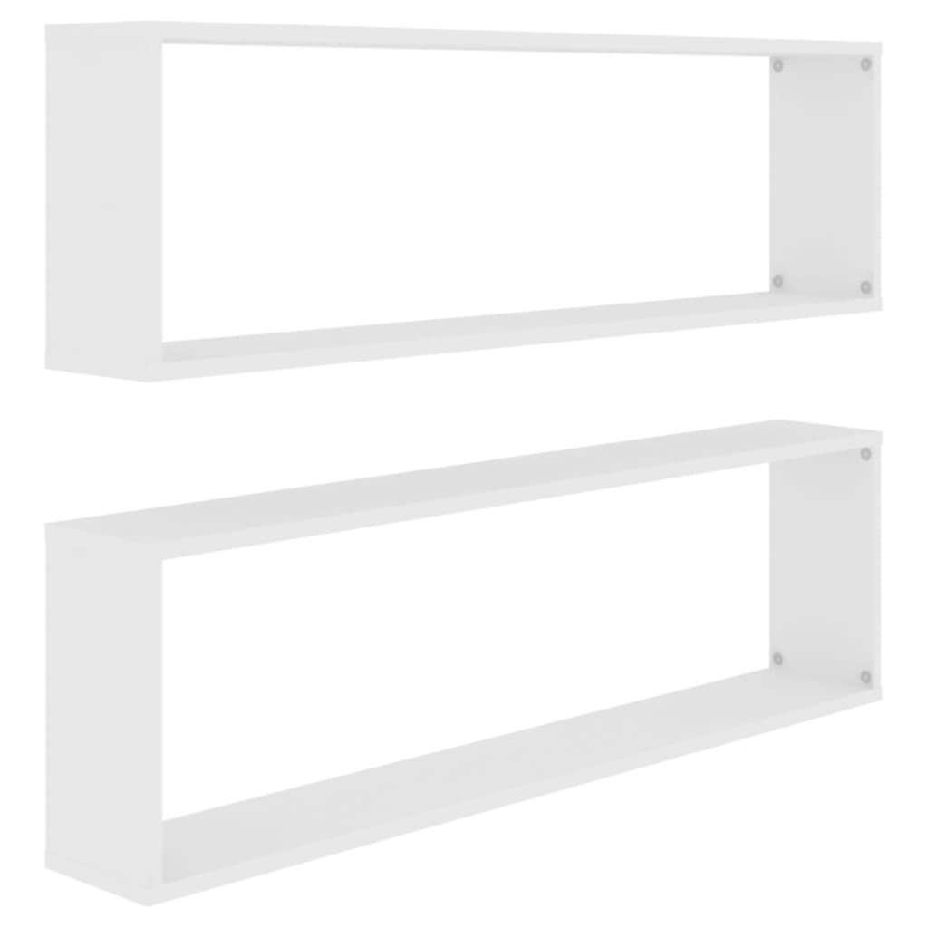 Étagères cube murales 2 pcs blanc 100x15x30cm bois d'ingénierie - XIOS