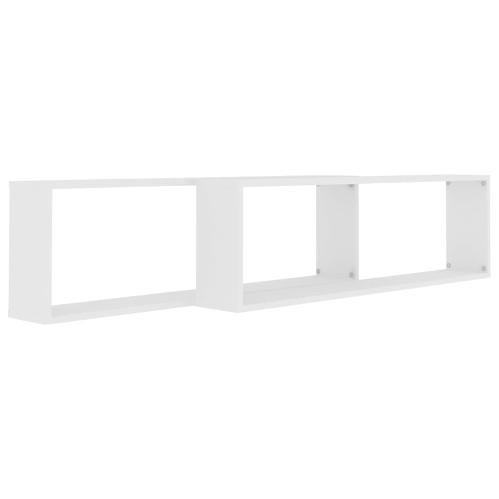 Étagères cube murales 2 pcs blanc 100x15x30cm bois d'ingénierie - XIOS
