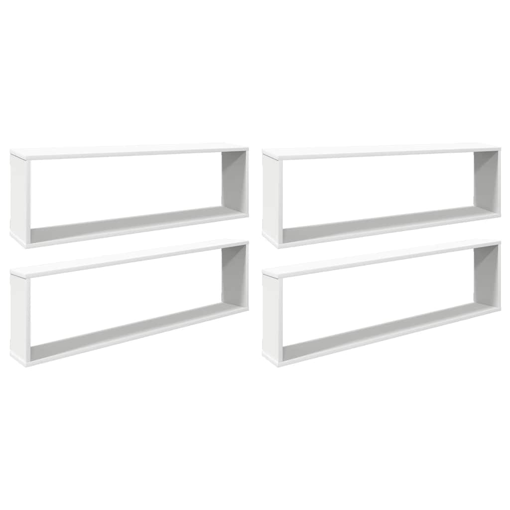 Étagères cube murales 4 pcs Blanc 100x15x30cm bois d'ingénierie - XIOS