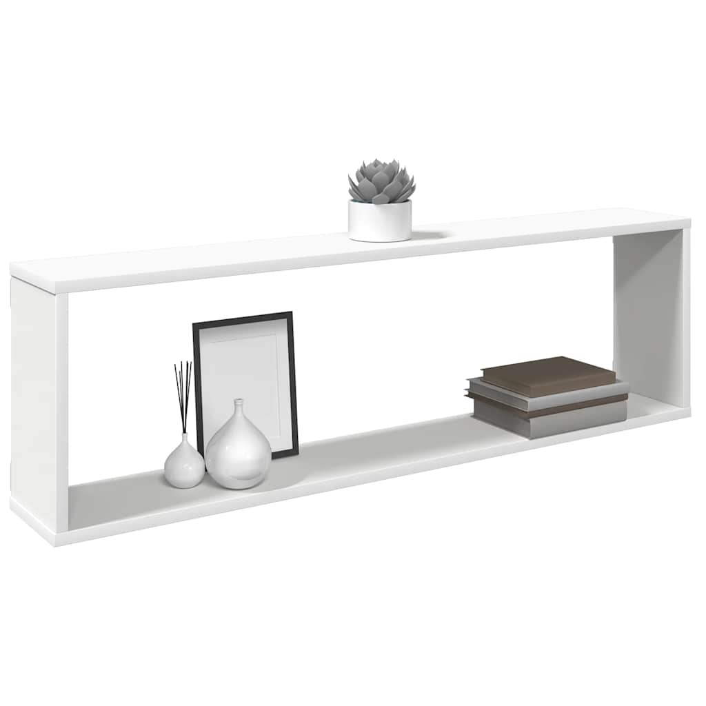 Étagères cube murales 4 pcs Blanc 100x15x30cm bois d'ingénierie - XIOS