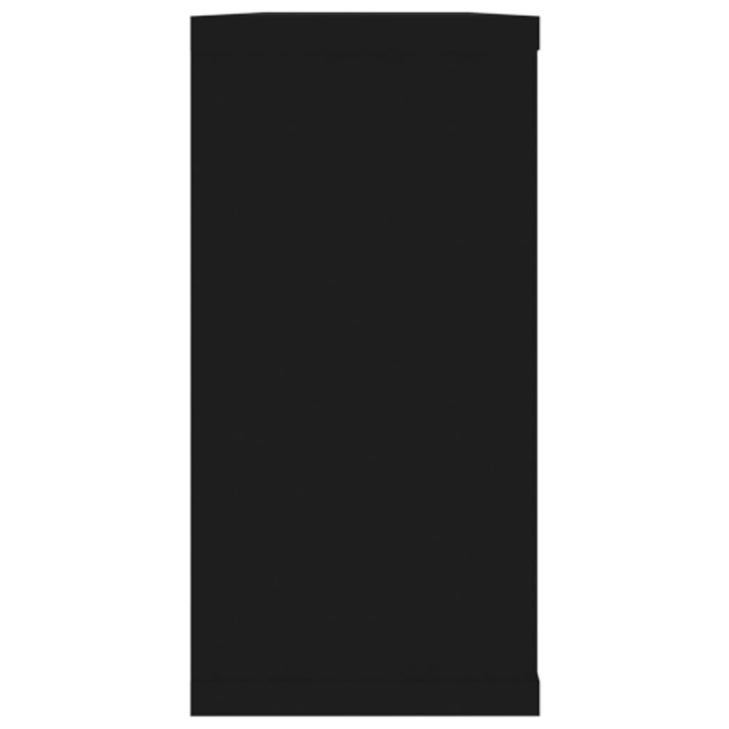 Étagères cube murales 2 pcs noir 100x15x30 cm bois d'ingénierie - XIOS