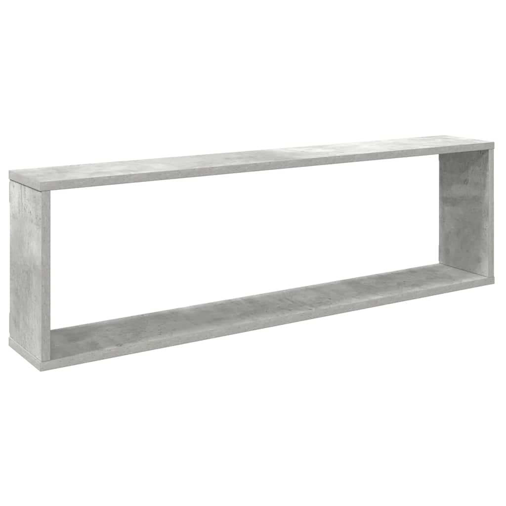 Étagères cube murales 4 pcs gris béton bois d'ingénierie - XIOS