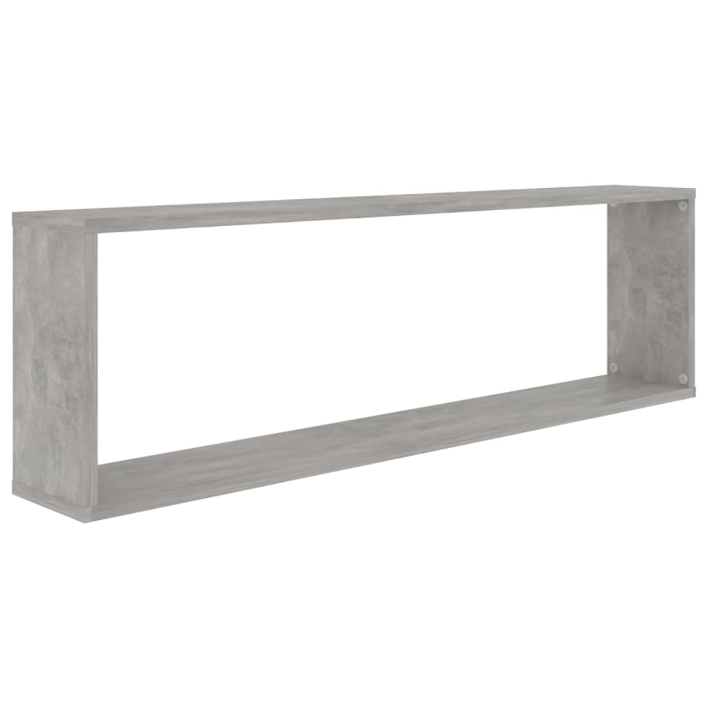 Étagères cube murales 4 pcs gris béton bois d'ingénierie - XIOS
