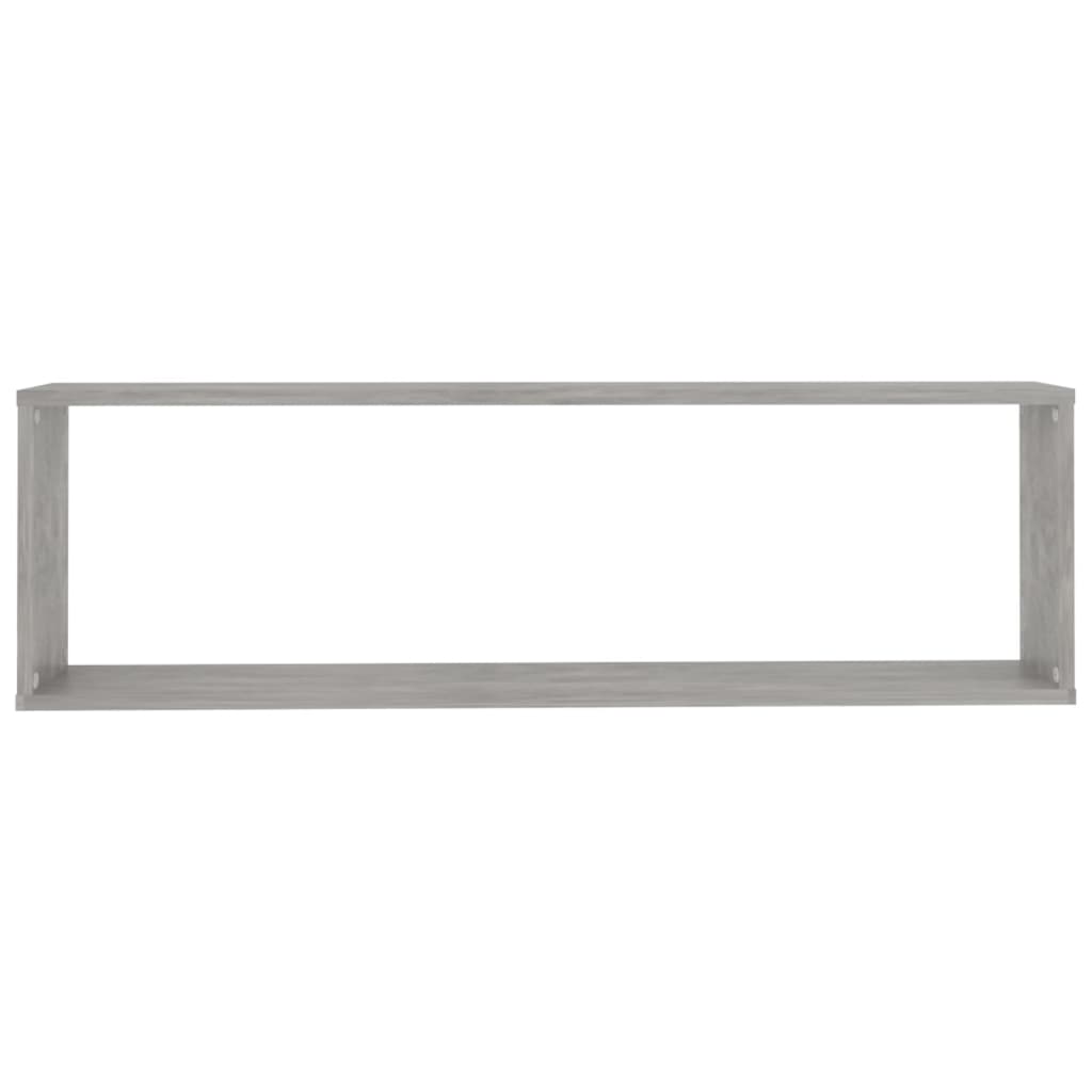 Étagères cube murales 4 pcs gris béton bois d'ingénierie - XIOS