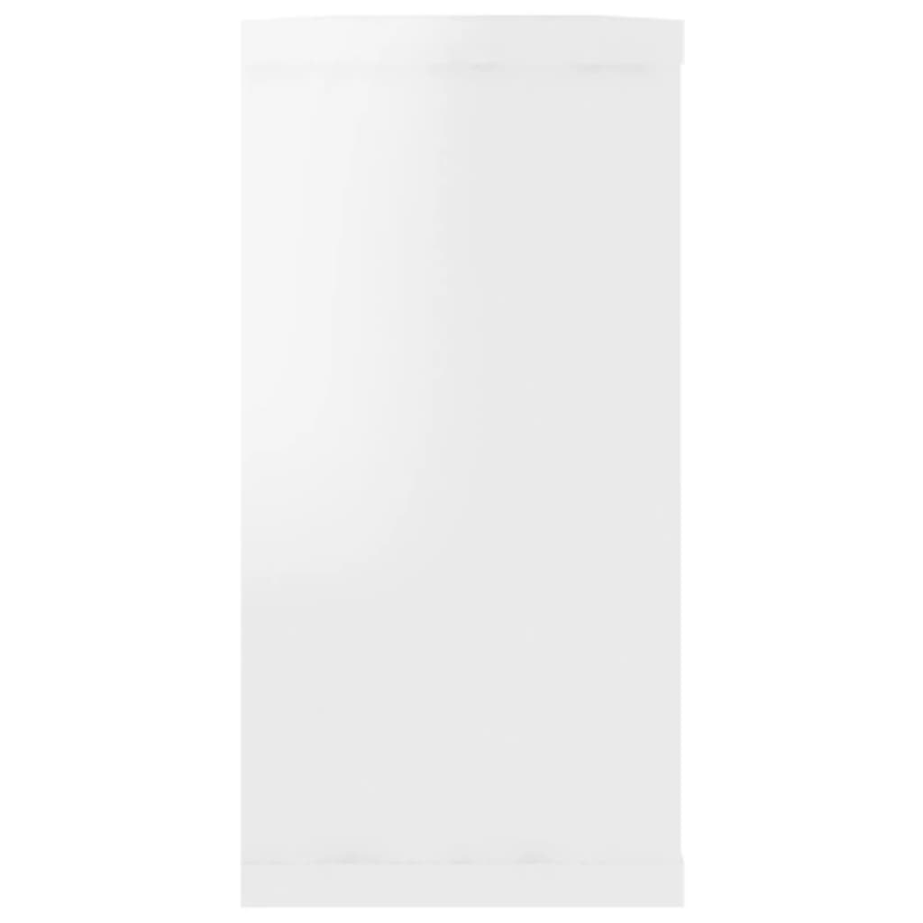 Étagères cube murales 4 pcs blanc brillant bois d'ingénierie - XIOS