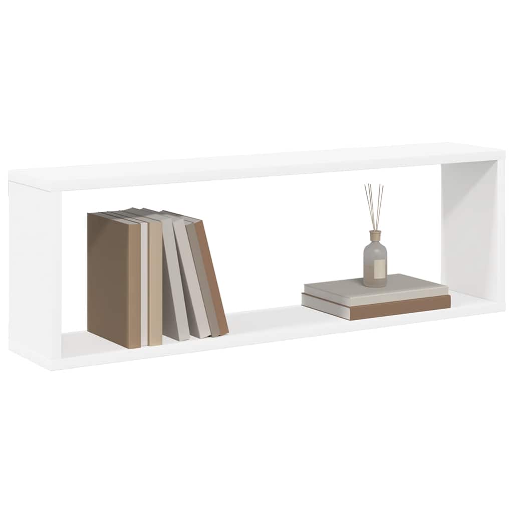 Étagères cube murales 2pcs Blanc 80x15x26,5cm bois d'ingénierie - XIOS