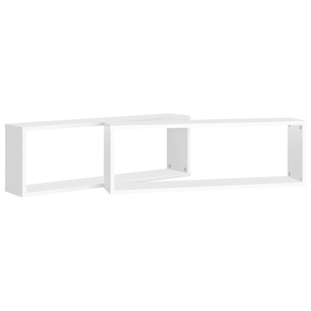Étagères cube murales 2pcs Blanc 80x15x26,5cm bois d'ingénierie - XIOS