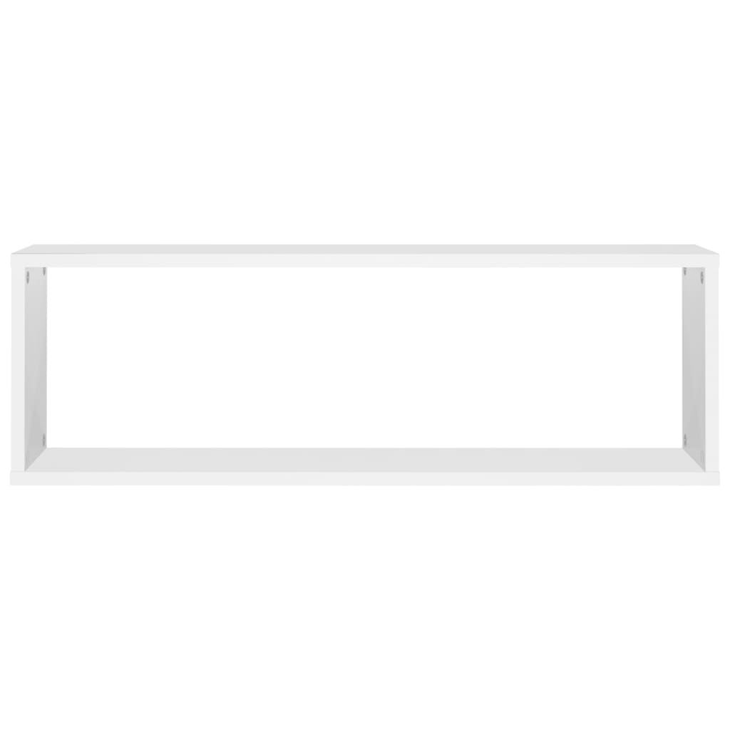 Étagères cube murales 2pcs Blanc 80x15x26,5cm bois d'ingénierie - XIOS