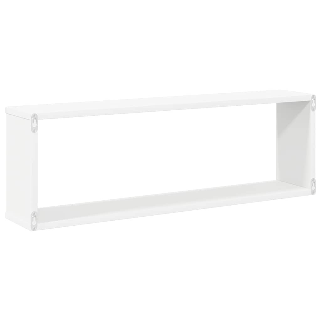 Étagères cube murales 2pcs Blanc 80x15x26,5cm bois d'ingénierie - XIOS