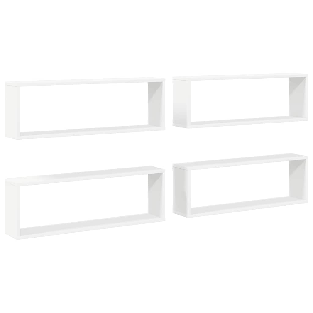 Étagères cube murales 4pcs Blanc 80x15x26,5cm bois d'ingénierie - XIOS
