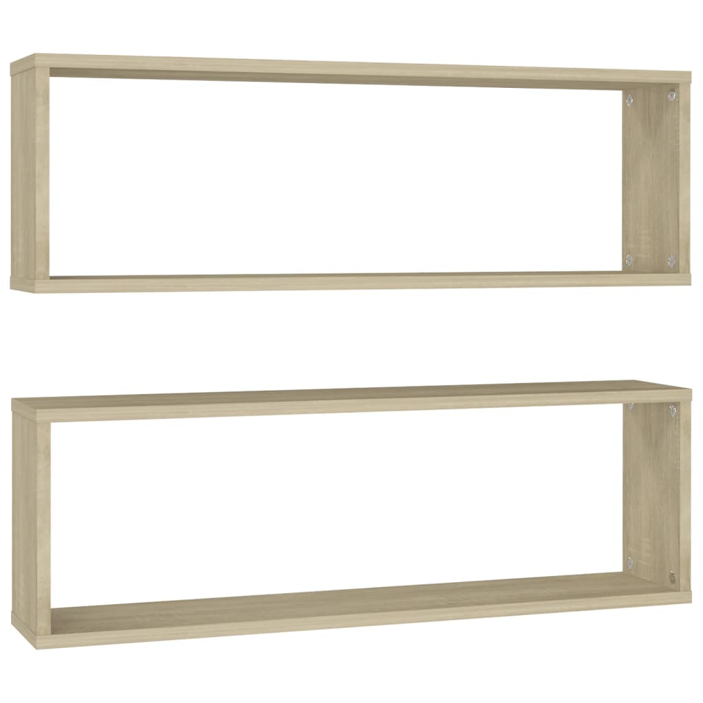 Étagères cube murales 2 pcs chêne sonoma bois d'ingénierie - XIOS