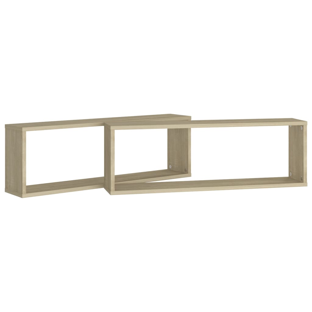 Étagères cube murales 2 pcs chêne sonoma bois d'ingénierie - XIOS