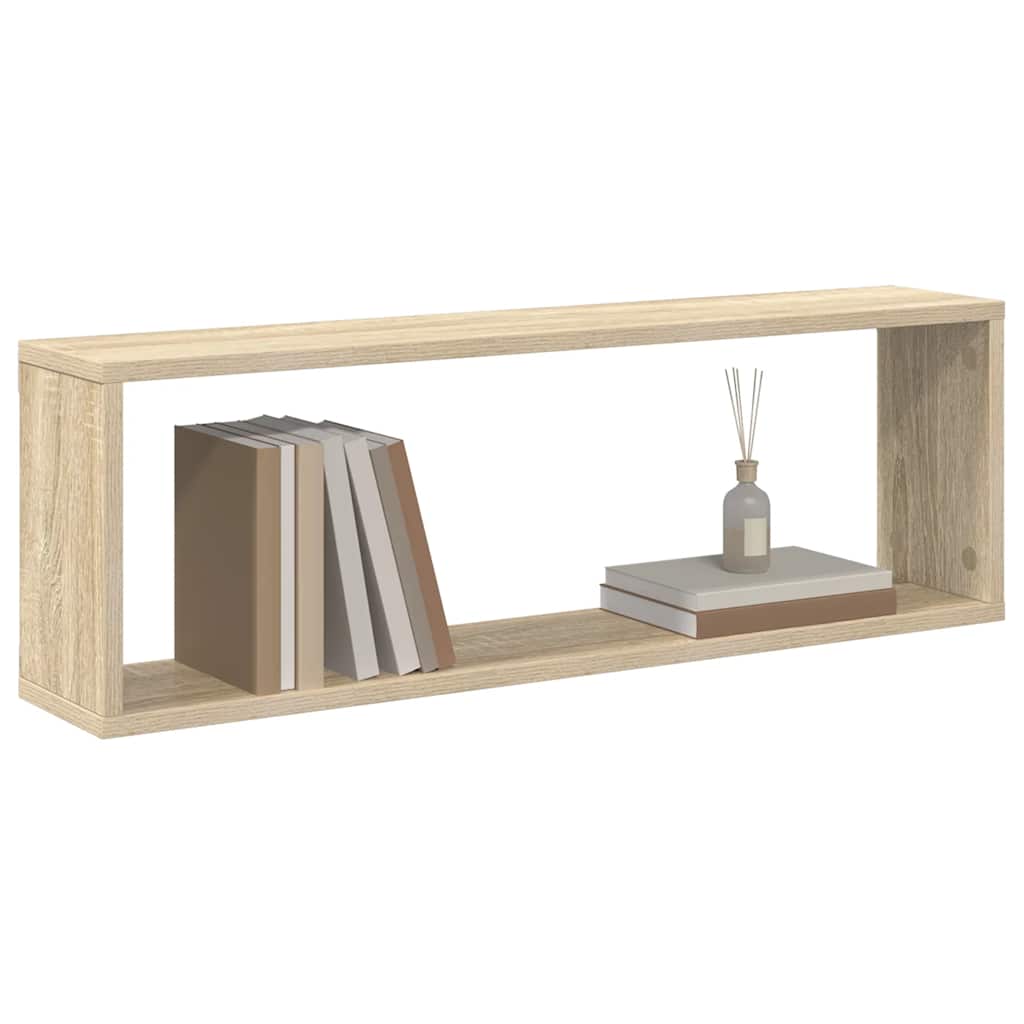Étagères cube murales 4 pcs Chêne sonoma 80x15x26,5 cm - XIOS