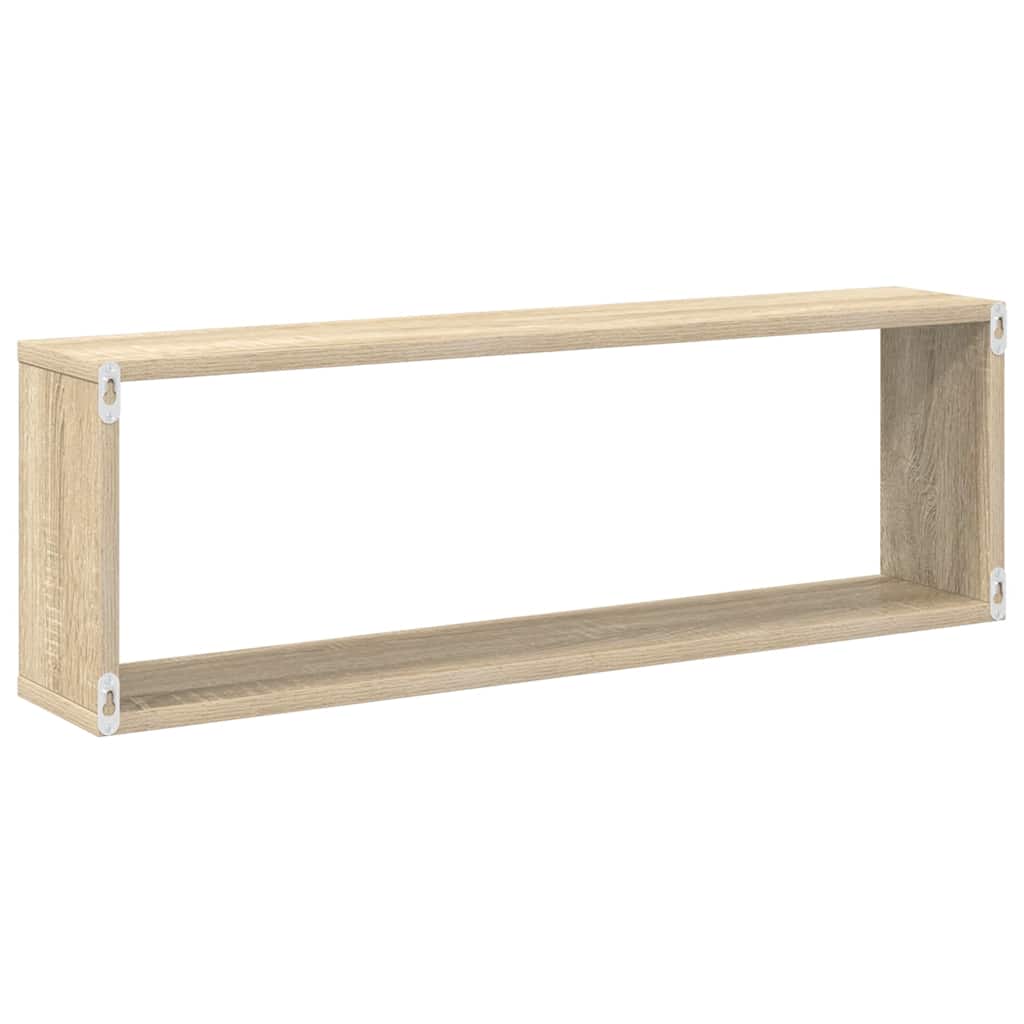 Étagères cube murales 4 pcs Chêne sonoma 80x15x26,5 cm - XIOS