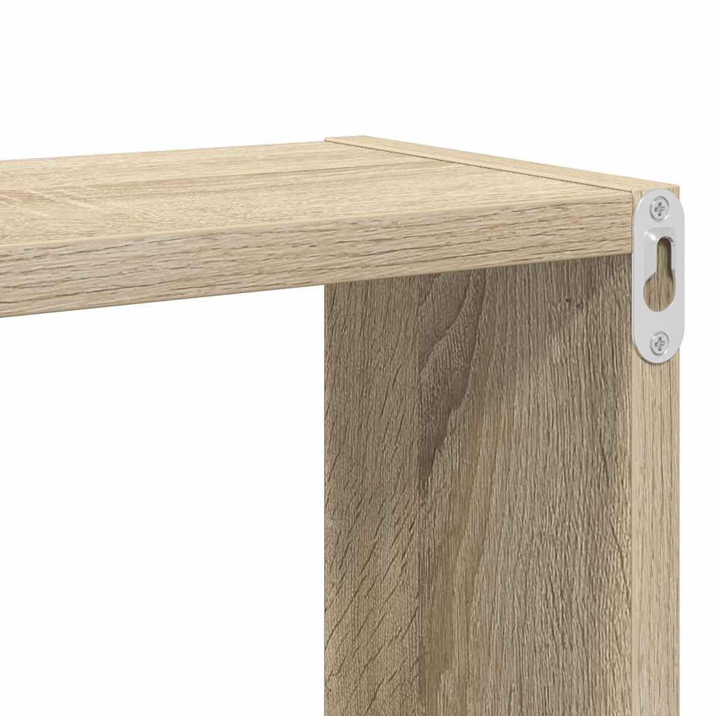 Étagères cube murales 4 pcs Chêne sonoma 80x15x26,5 cm - XIOS