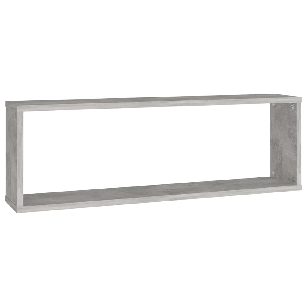 Étagères cube murales 4 pcs gris béton bois d'ingénierie - XIOS