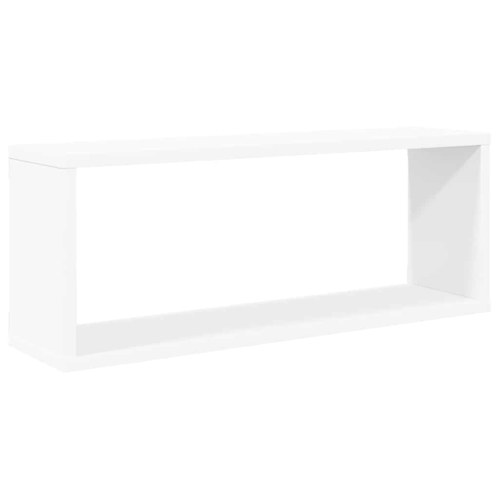 Étagères murales cube 4 pcs Blanc 60x15x23 cm Bois d’ingénierie