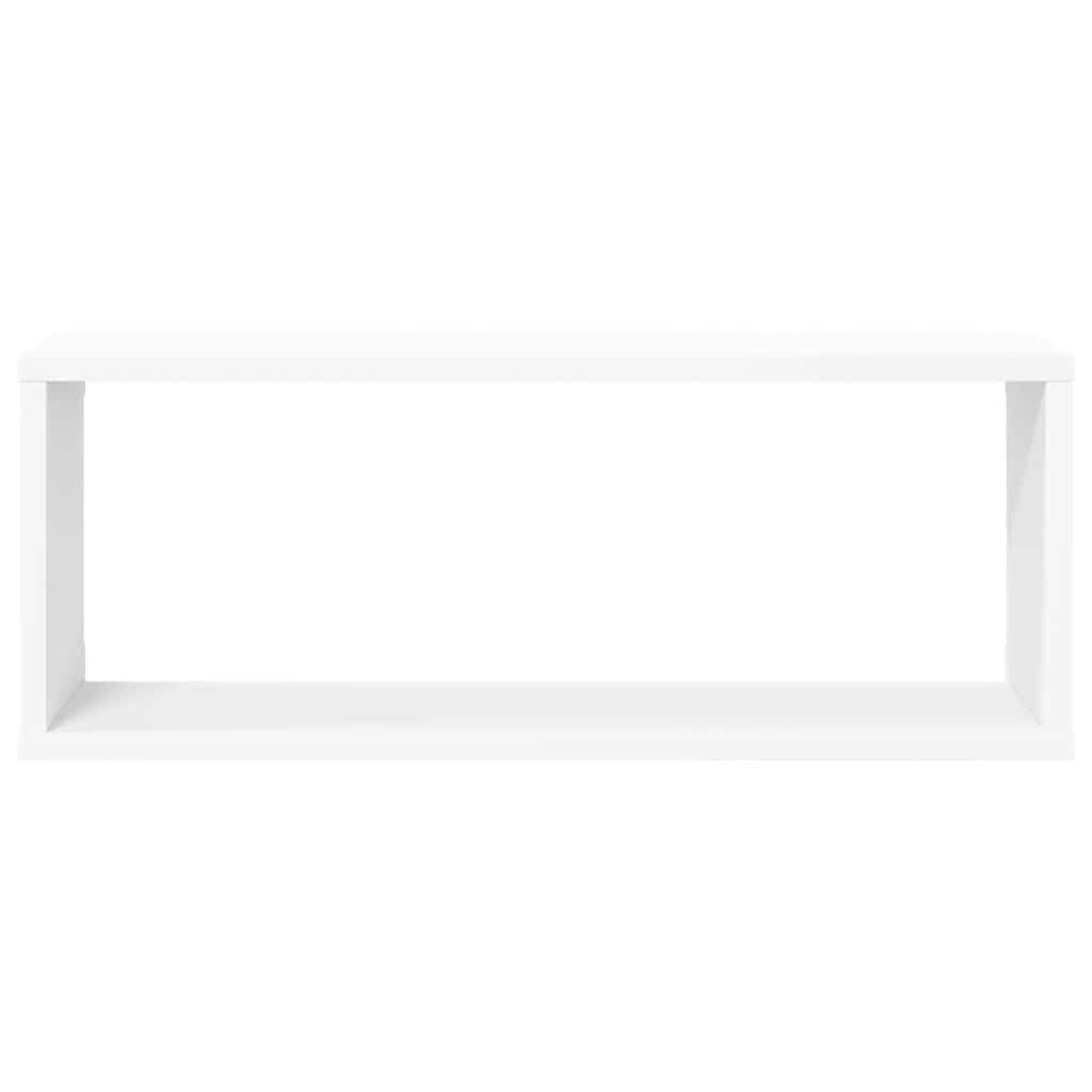 Étagères murales cube 4 pcs Blanc 60x15x23 cm Bois d’ingénierie